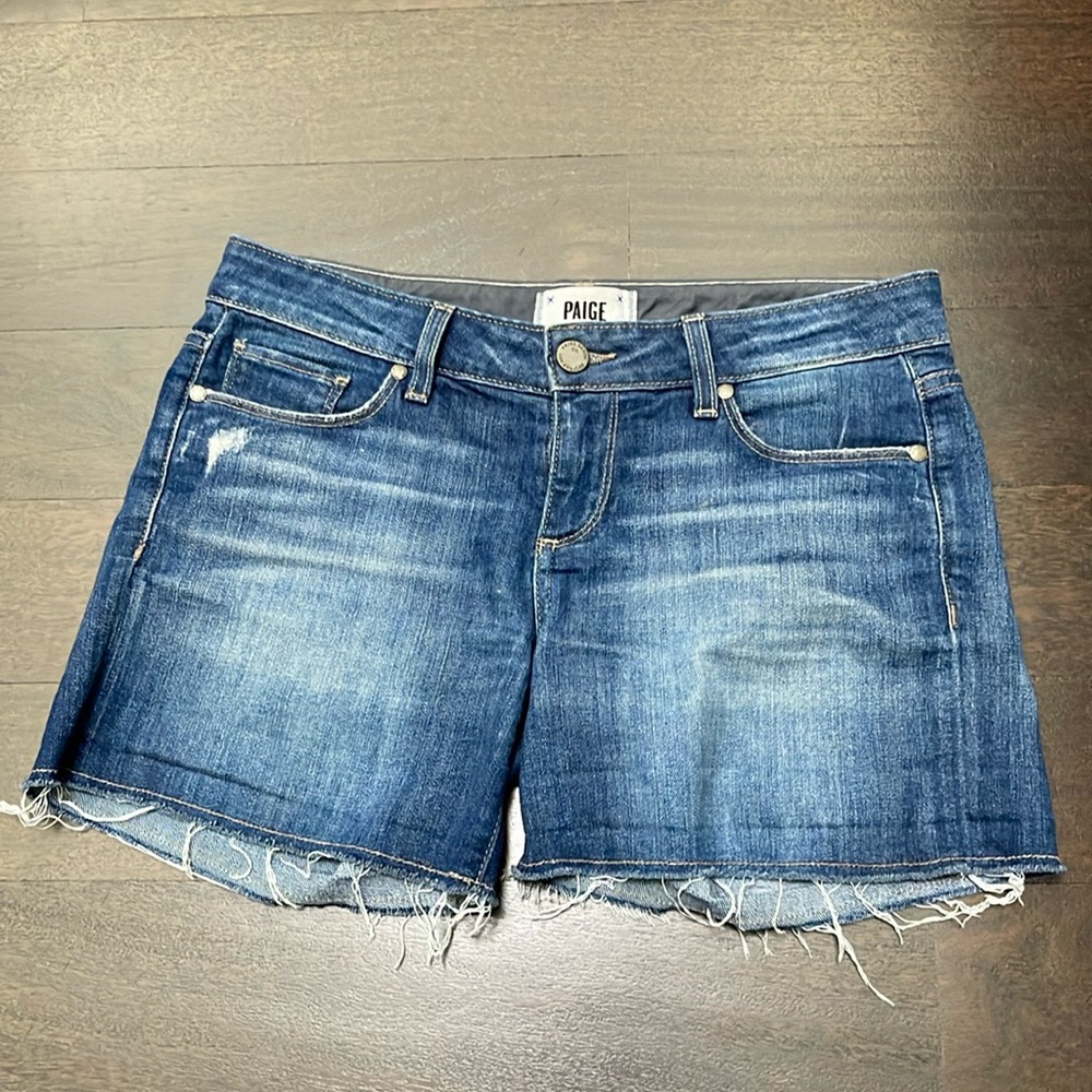 Paige cut off denim shorts